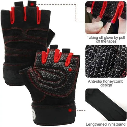 Gym Gloves for Men Women Fitness Weight Lifting Wristband Gloves Body